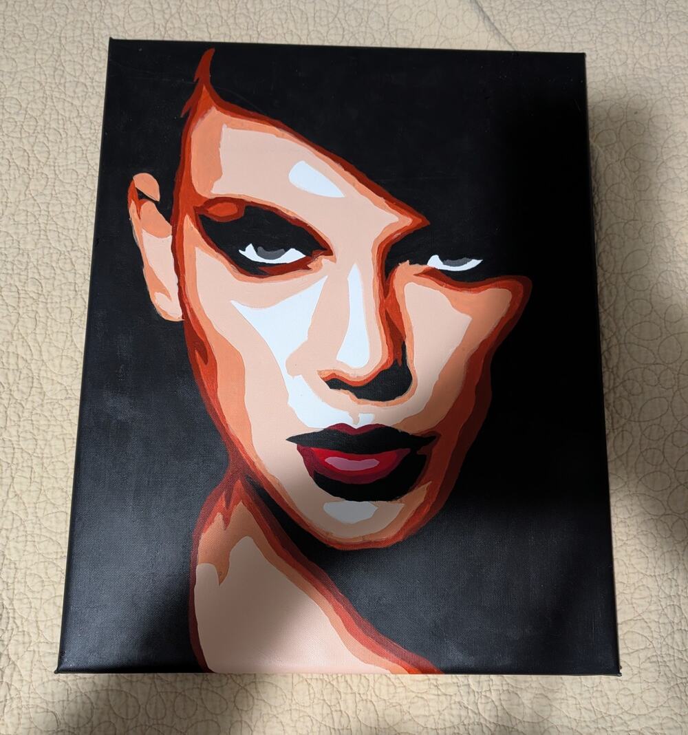 Taylor Swift Pop Art Style Portrait - HAND PAINTED By Unknown Artist 16" X 20"
